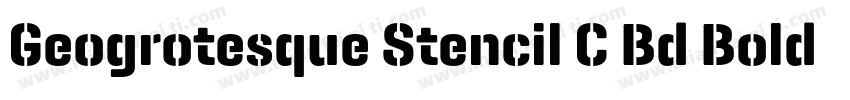 Geogrotesque Stencil C Bd Bold字体转换